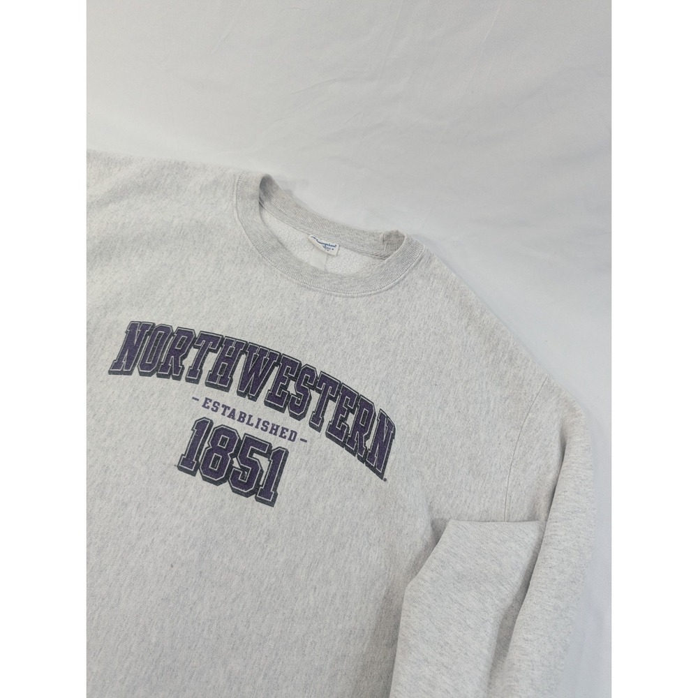 Vintage 1990s Champion Crewneck‎ Men's 2XL Reverse Weave Northwestern University